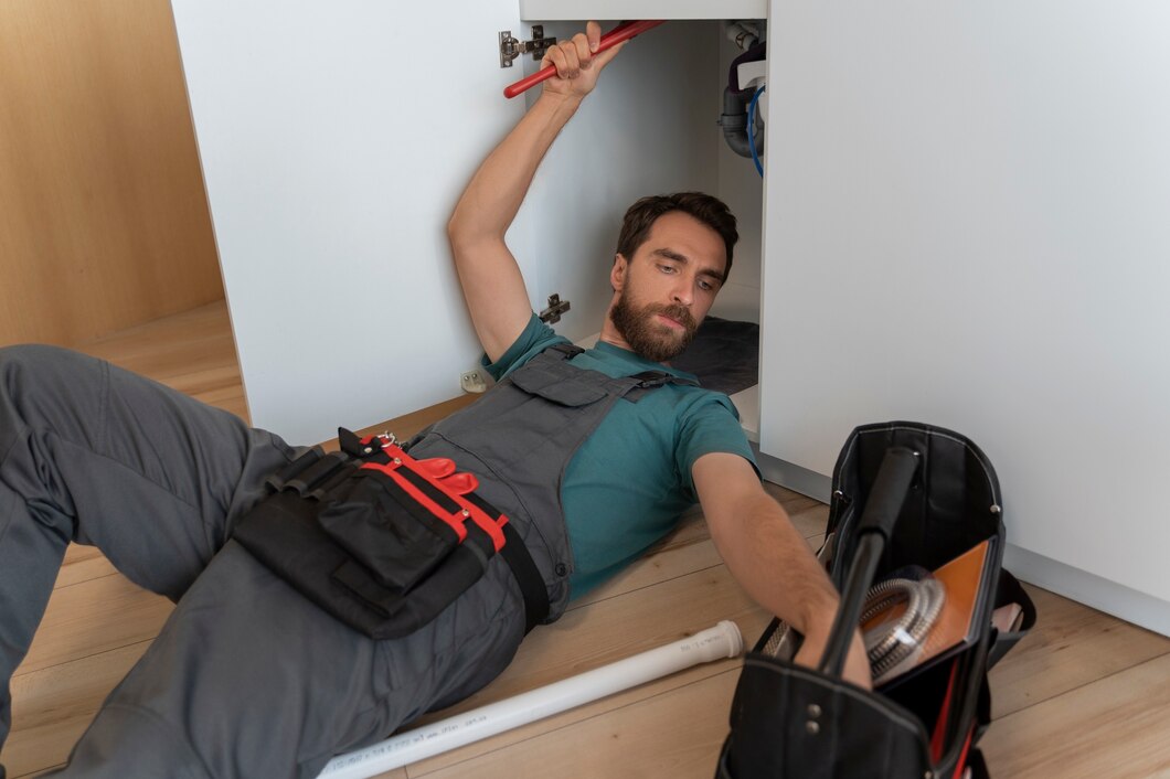 hombre alto angulo trabajando como fontanero 23 2150746300